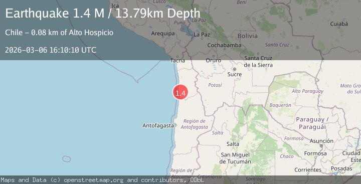 Map of Tarapaca, Chile