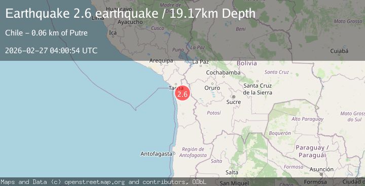 Map of Tarapaca, Chile