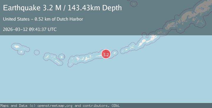 Map of Andreanof Islands, Aleutian Islands, Alaska