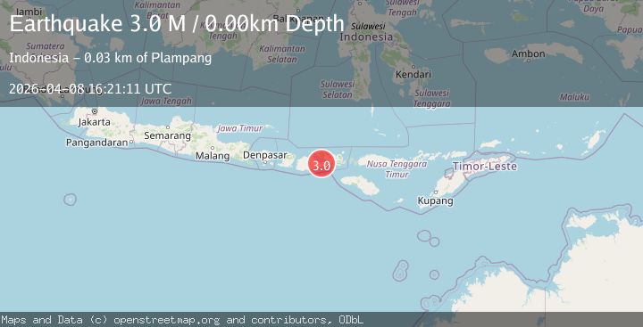 Map of Sumbawa region, Indonesia