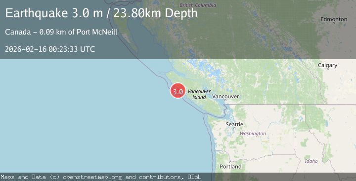 Map of Vancouver Island, Canada region