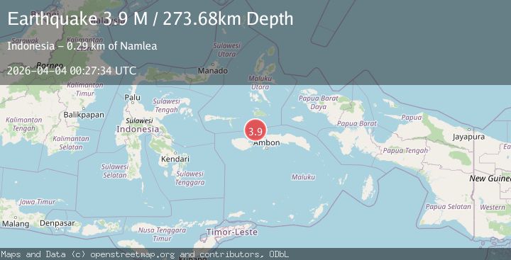 Map of Ceram Sea, Indonesia