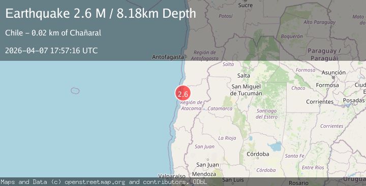 Map of Atacama, Chile