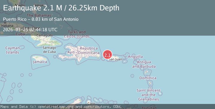 Map of Puerto Rico region