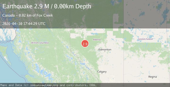 Map of Alberta, Canada