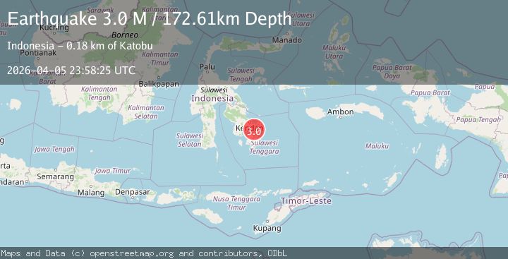 Map of Sulawesi, Indonesia