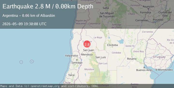 Map of San Juan, Argentina