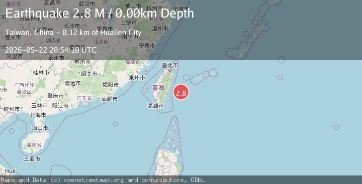 Map of Taiwan region