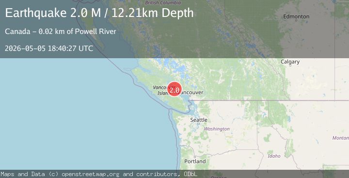 Map of Vancouver Island, Canada region