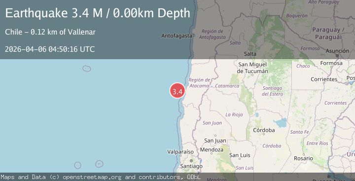 Map of offshore Atacama, Chile