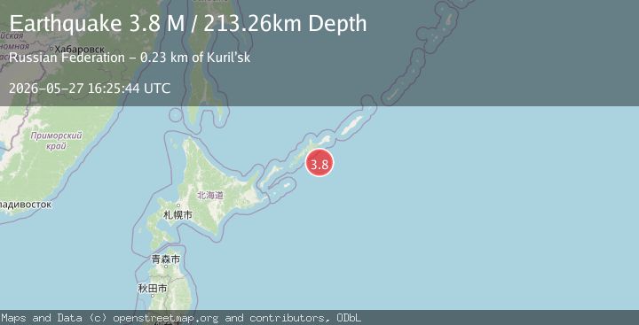 Map of Kuril Islands