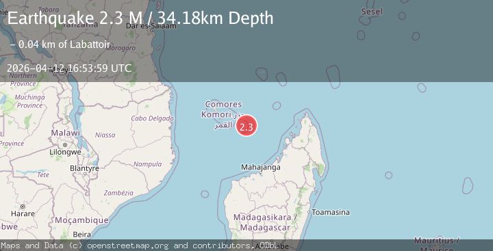 Map of northwest of Madagascar
