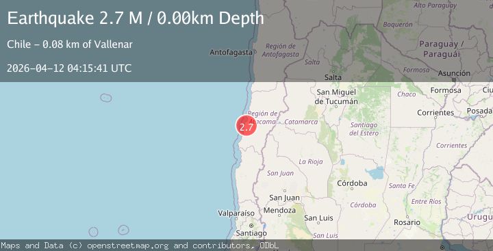 Map of Atacama, Chile