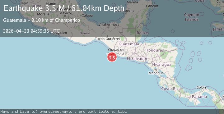 Map of offshore Guatemala
