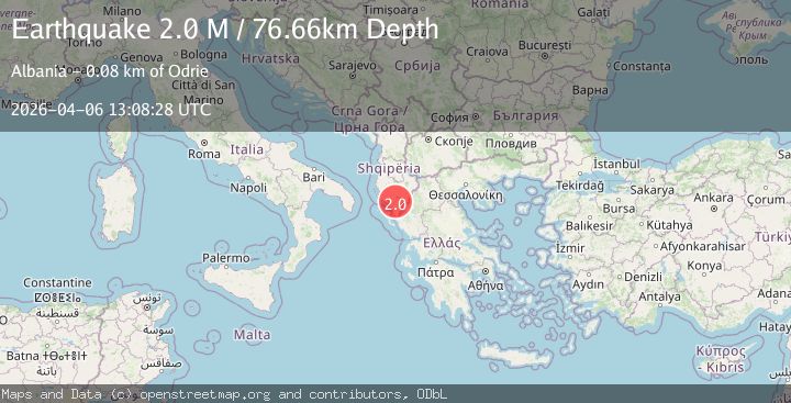 Map of Greece-Albania border region