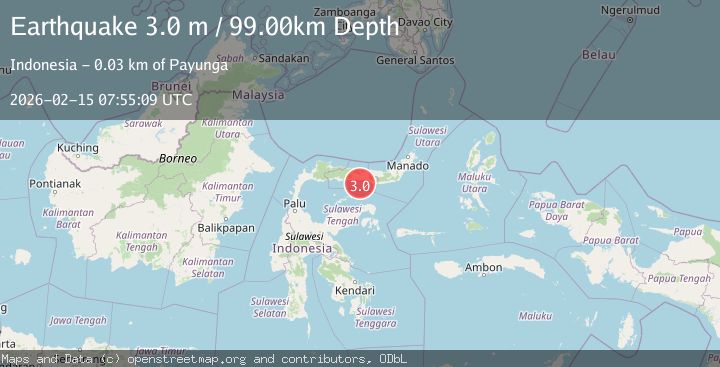 Map of Minahasa, Sulawesi, Indonesia