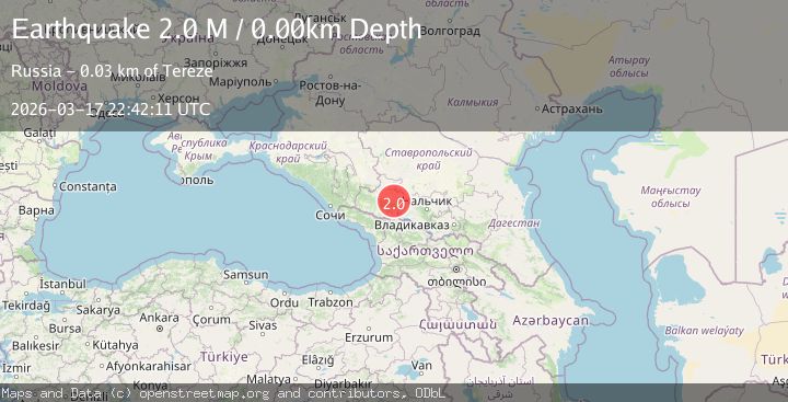 Map of Caucasus region, Russia