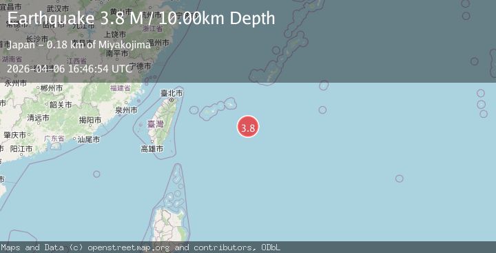 Map of southeast of the Ryukyu Islands, Japan