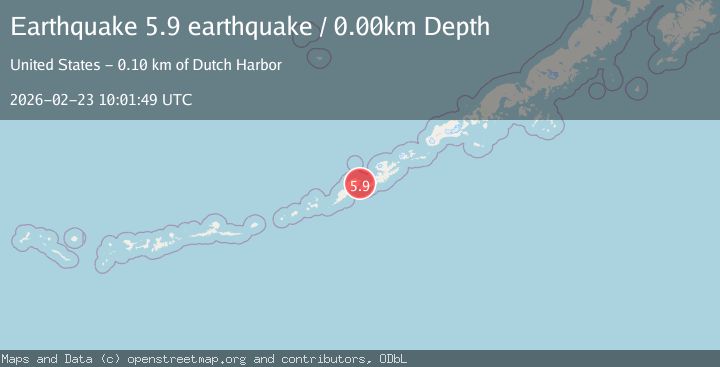 Map of Fox Islands, Aleutian Islands, Alaska