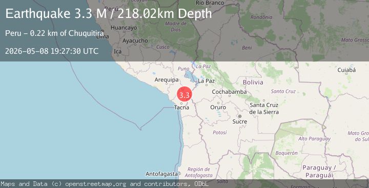 Map of Peru-Bolivia border region