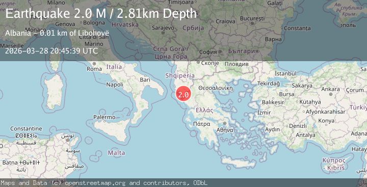 Map of Greece-Albania border region