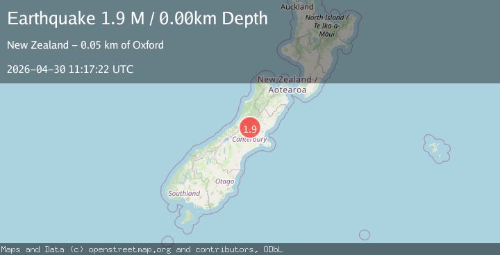 Map of Selwyn District, New Zealand