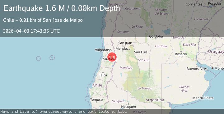 Map of Region Metropolitana, Chile