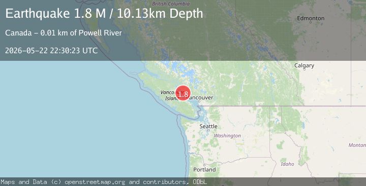 Map of Vancouver Island, Canada region