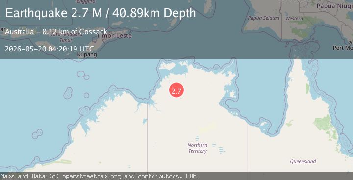 Map of Northern Territory, Australia