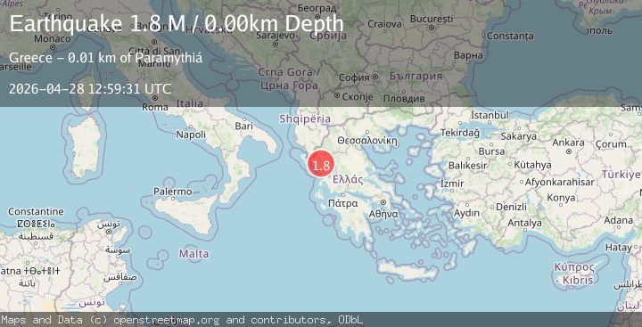 Map of Greece-Albania border region