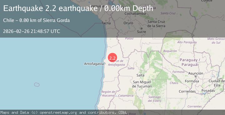 Map of Antofagasta, Chile
