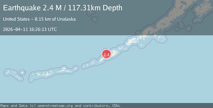 Map of Fox Islands, Aleutian Islands, Alaska
