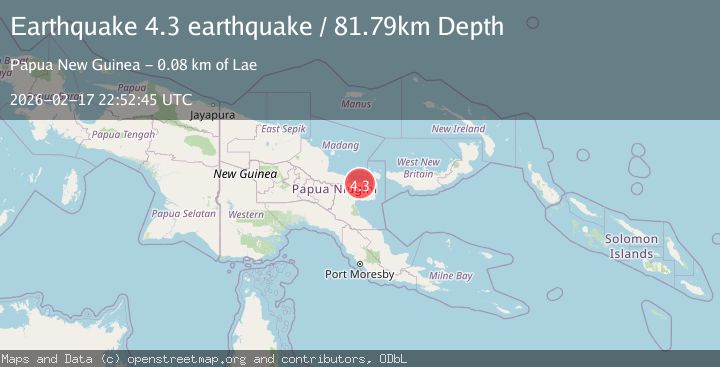 Map of eastern New Guinea region, Papua New Guinea