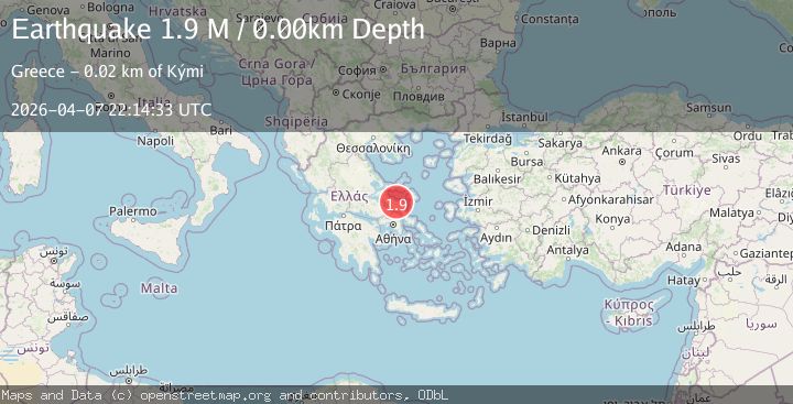 Map of Near the coast of Greece