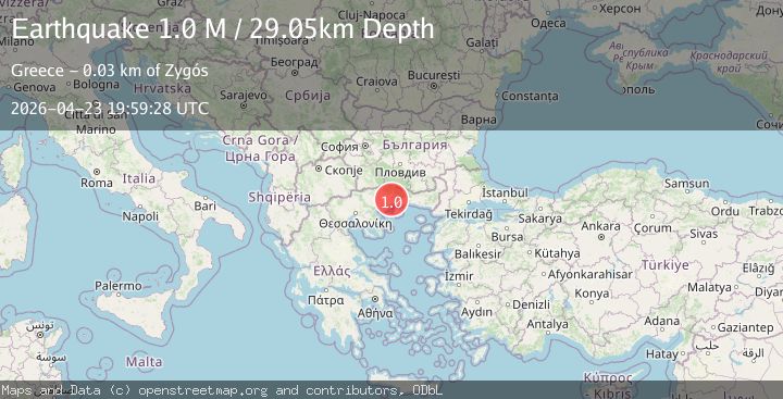 Map of Greece-Bulgaria border region