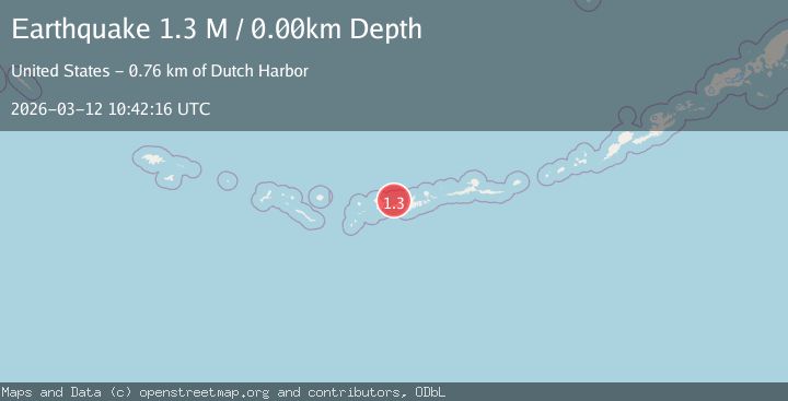 Map of Andreanof Islands, Aleutian Islands, Alaska