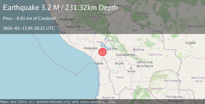 Map of Peru-Bolivia border region