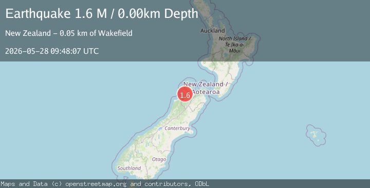Map of Buller District, New Zealand