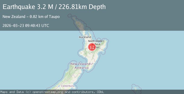 Map of Taupo District, New Zealand