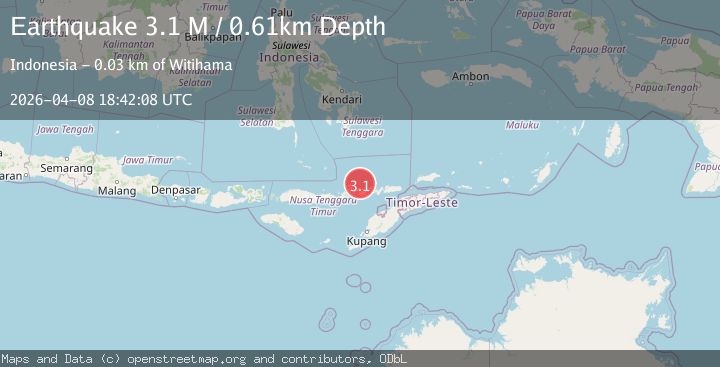 Map of Flores region, Indonesia