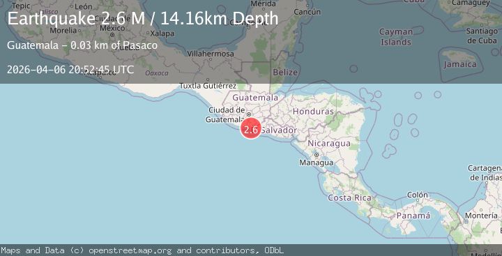 Map of offshore Guatemala