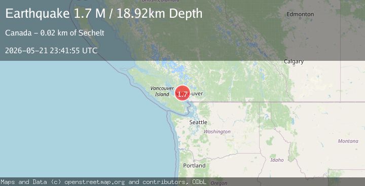 Map of Vancouver Island, Canada region