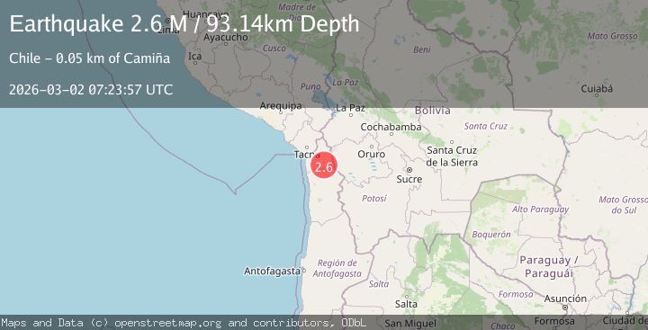 Map of Tarapaca, Chile