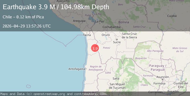 Map of Tarapaca, Chile