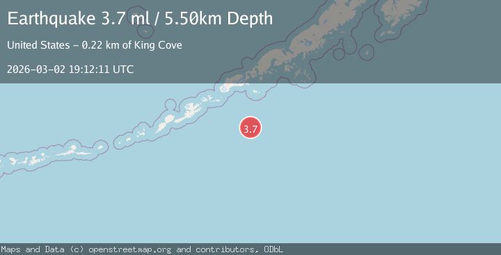 Map of Unimak Island region, Alaska