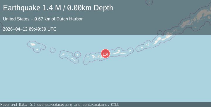 Map of Andreanof Islands, Aleutian Islands, Alaska