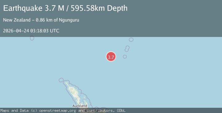 Map of Kermadec Islands region