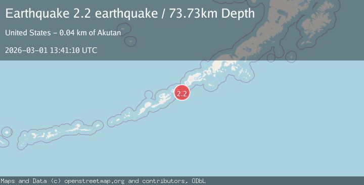 Map of Fox Islands, Aleutian Islands, Alaska