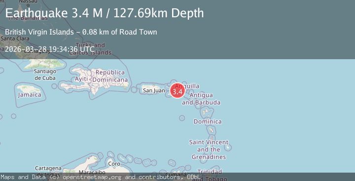 Map of Virgin Islands region