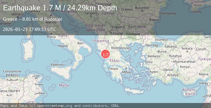 Map of Greece-Albania border region